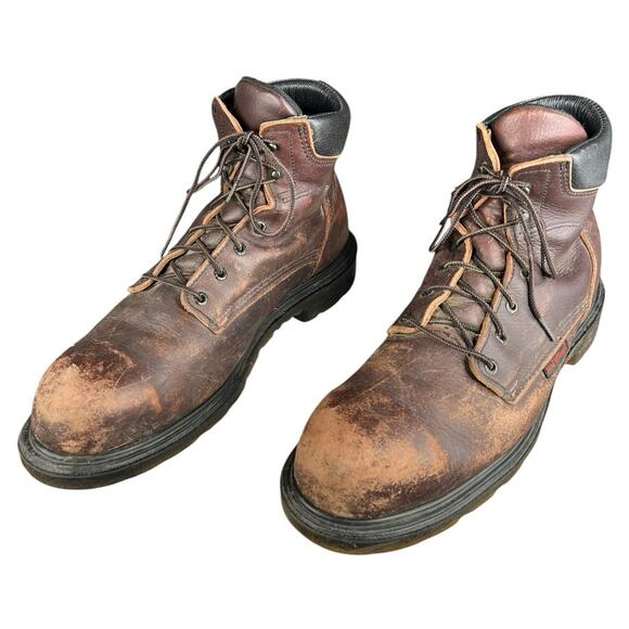 Red Wing Men’s Dynaforce Brown Narrow Steel Toe lace Up Work Boot Size US 14 B